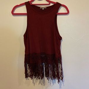 Charlotte Russe Maroon Tank Top